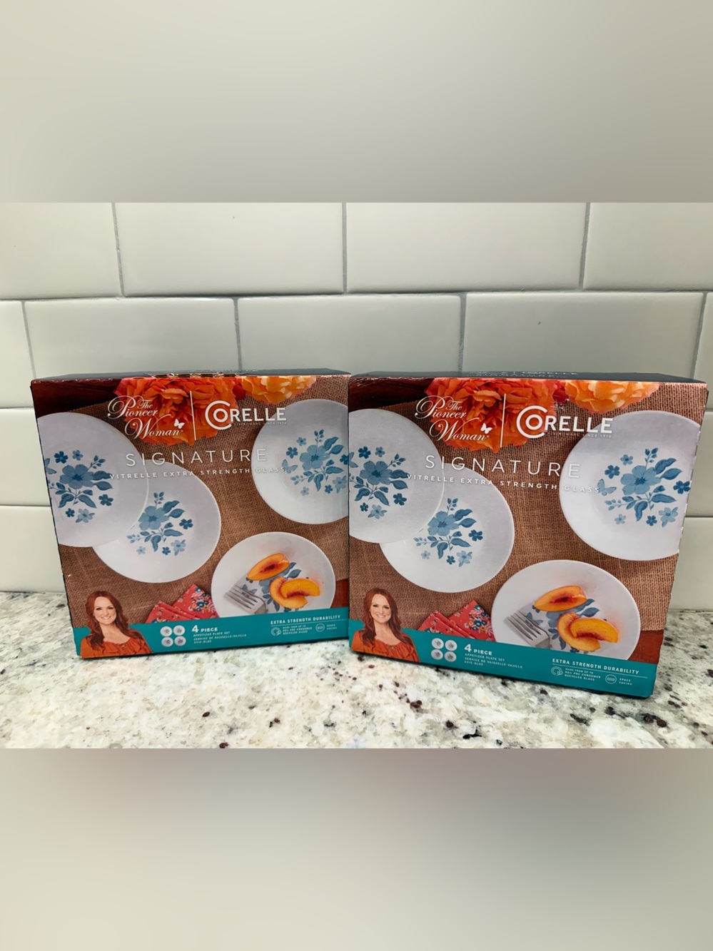The Pioneer Woman By Corelle Appetizer Plates (2 Sets of 4 = 8 Total Plates NIB